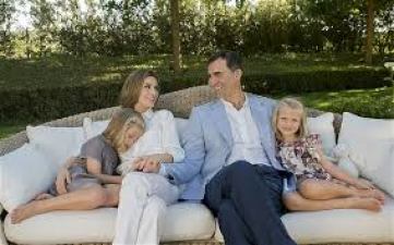 Charming Prince Felipe and his family
